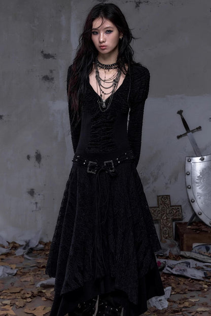 Court Dream Puff Sleeve Lace Maxi Dress