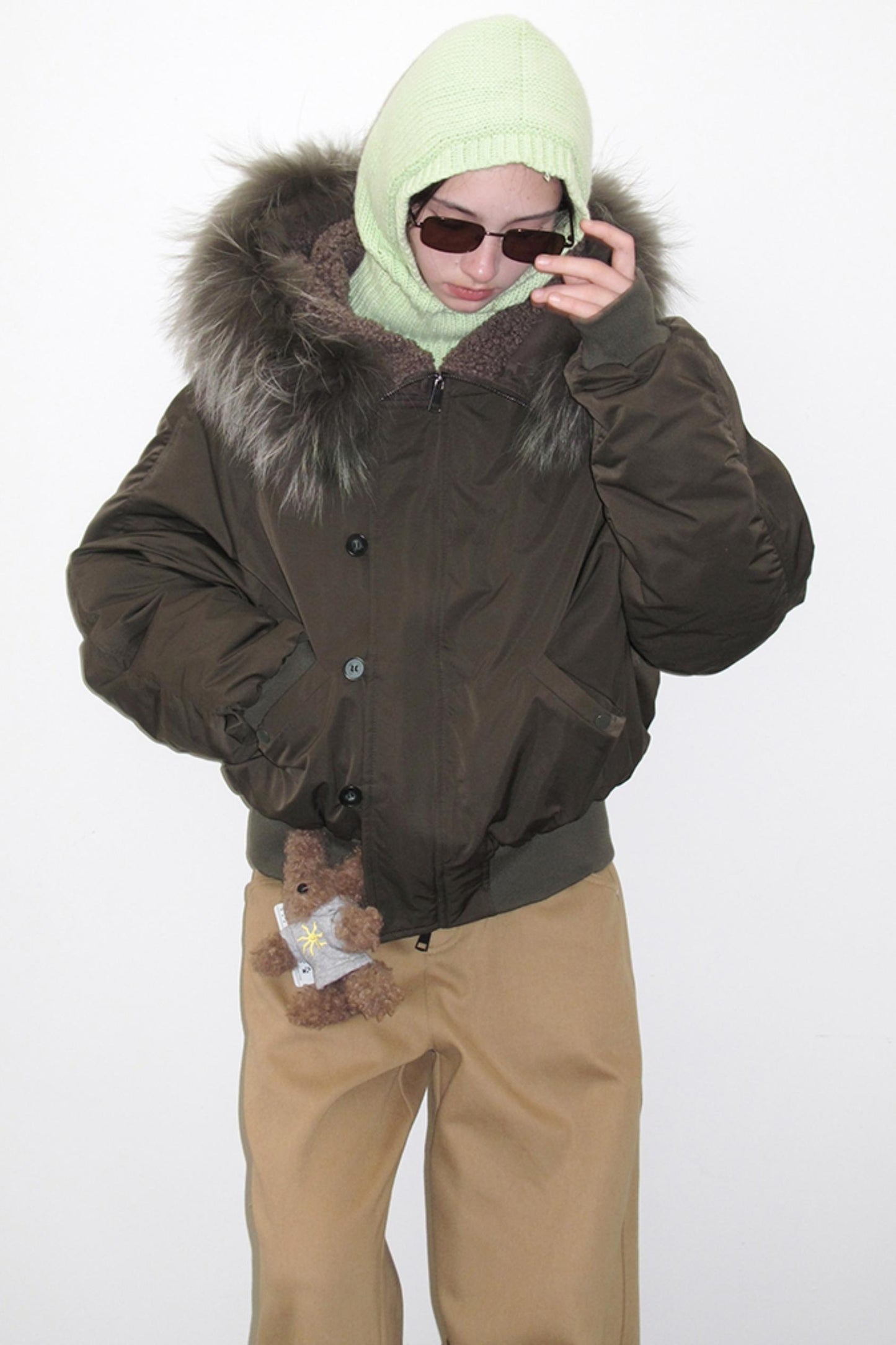 Sandstone Silhouette Velvet Denim Pants