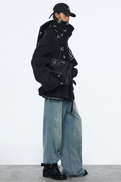 Splash-Ink Vintage Denim Pants