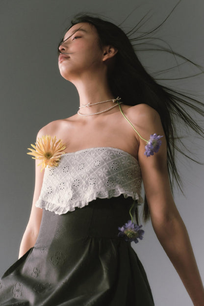 Textured Lace Panel Dress