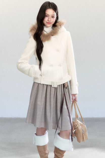 Flower Lace-Up Midi Skirt