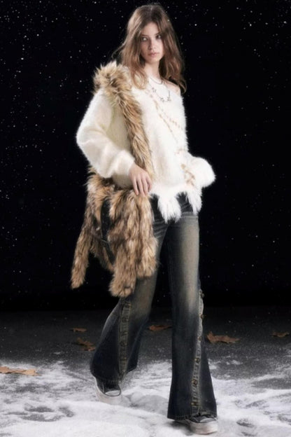 Punk Rabbit Ear Furry Bag