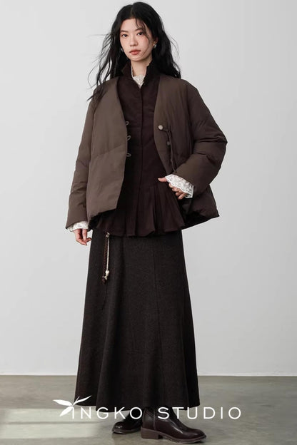 Warm Brown Braided Skirt