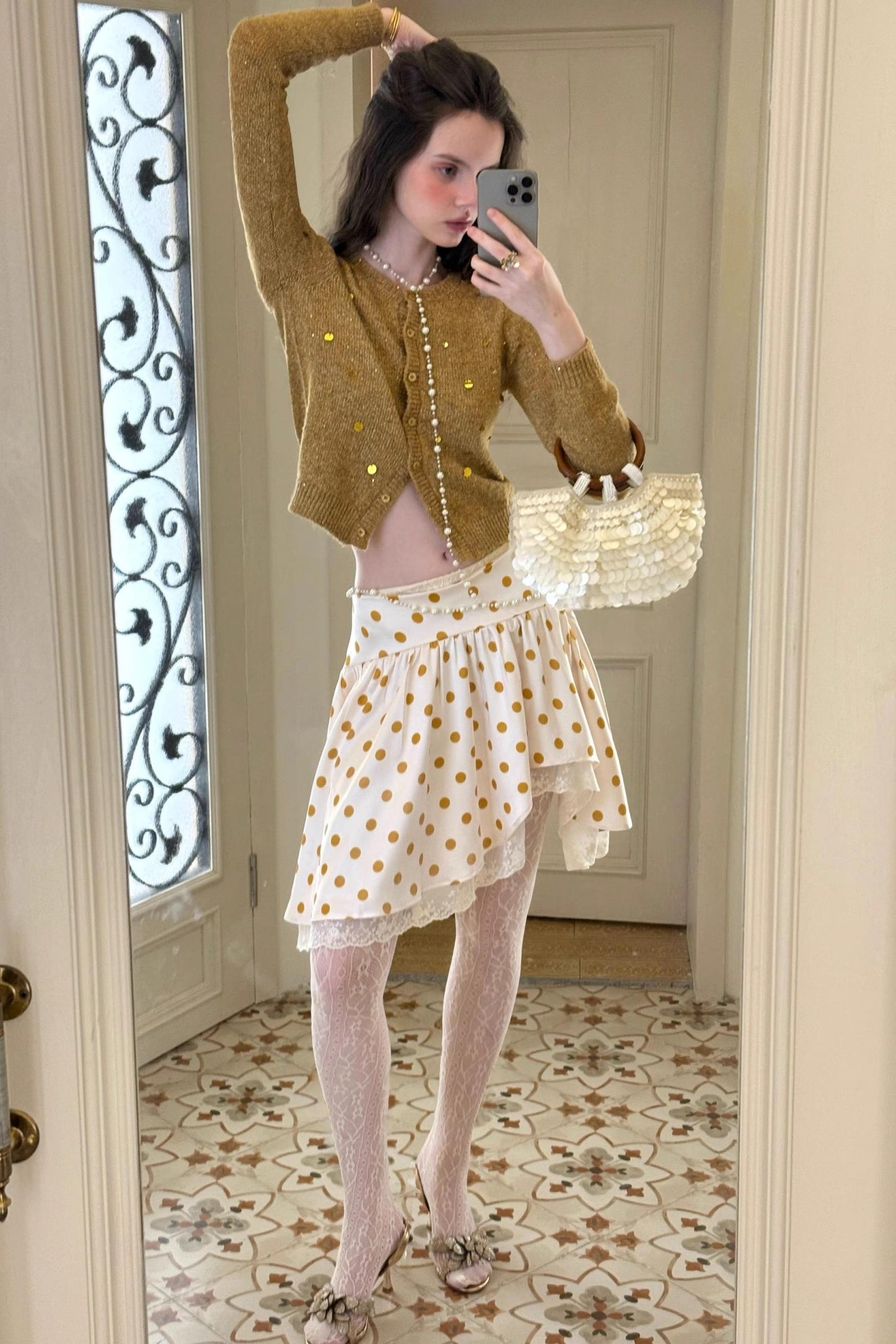 Sweet Retro Crew Neck Cardigan