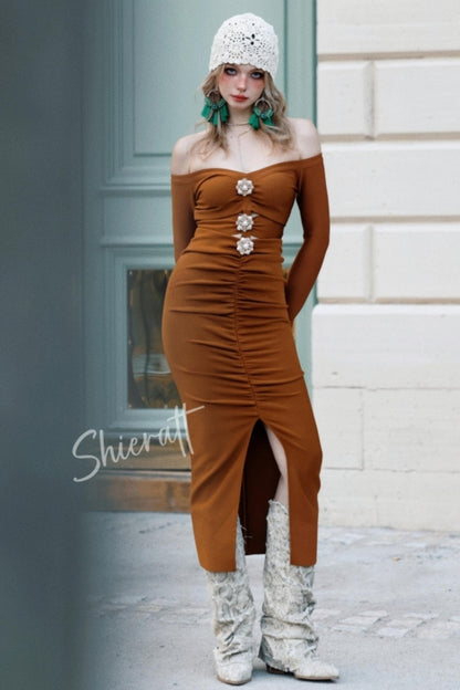 City Rhinestone Knit Dress