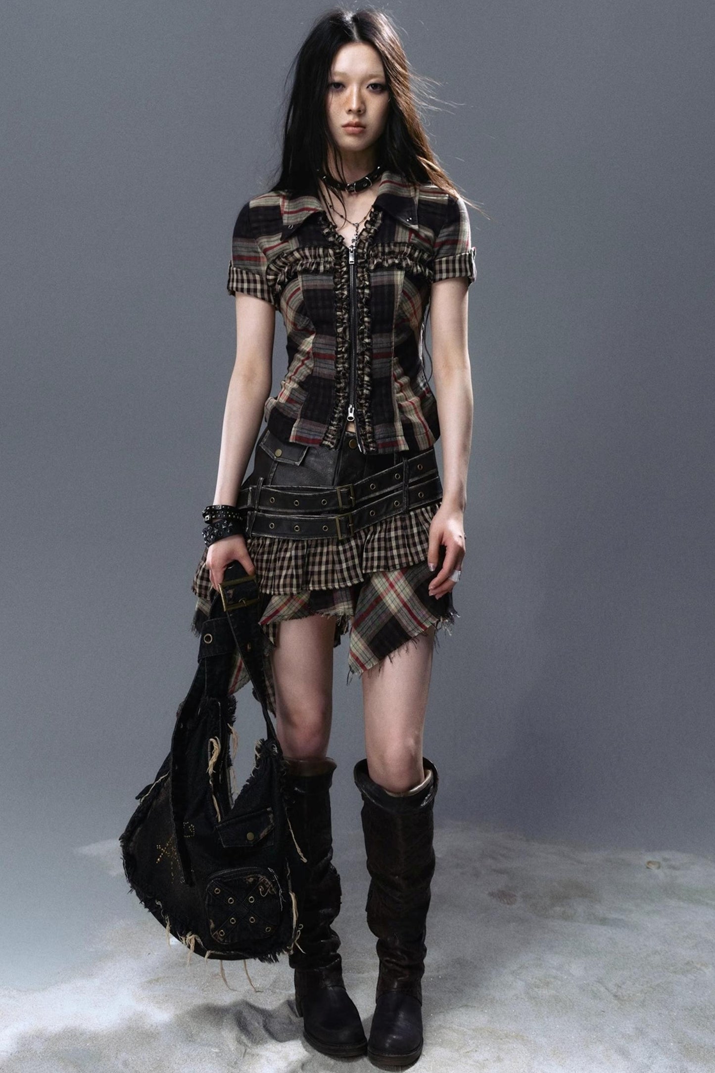 Vintage Lace Pleated Blouse