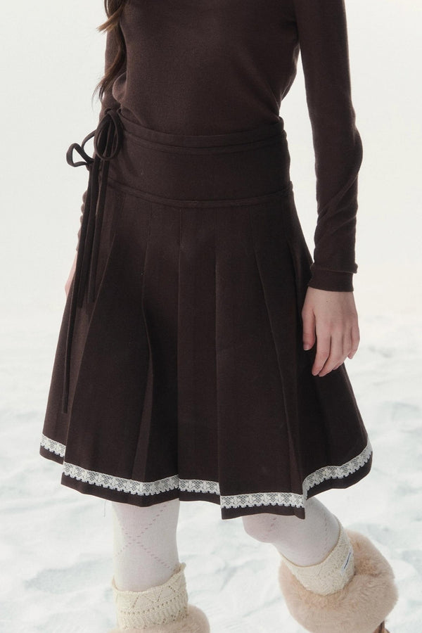 Late Love Letter Pleated Skirt