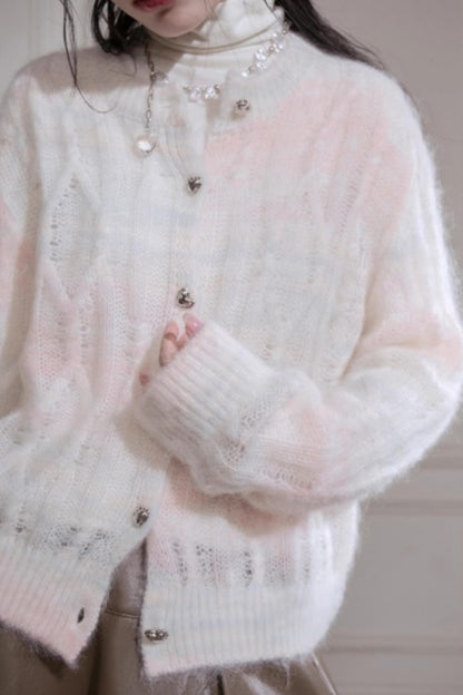 Gradient Alpaca Wool Cardigan