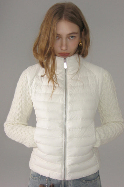 Textured Cable Knit Jacket