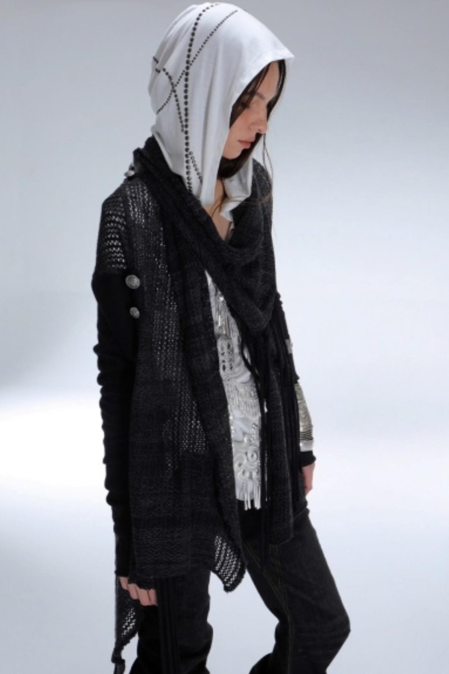 Bohemian Wool Fringed Cardigan