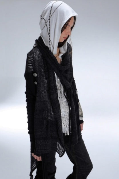 Bohemian Wool Fringed Cardigan