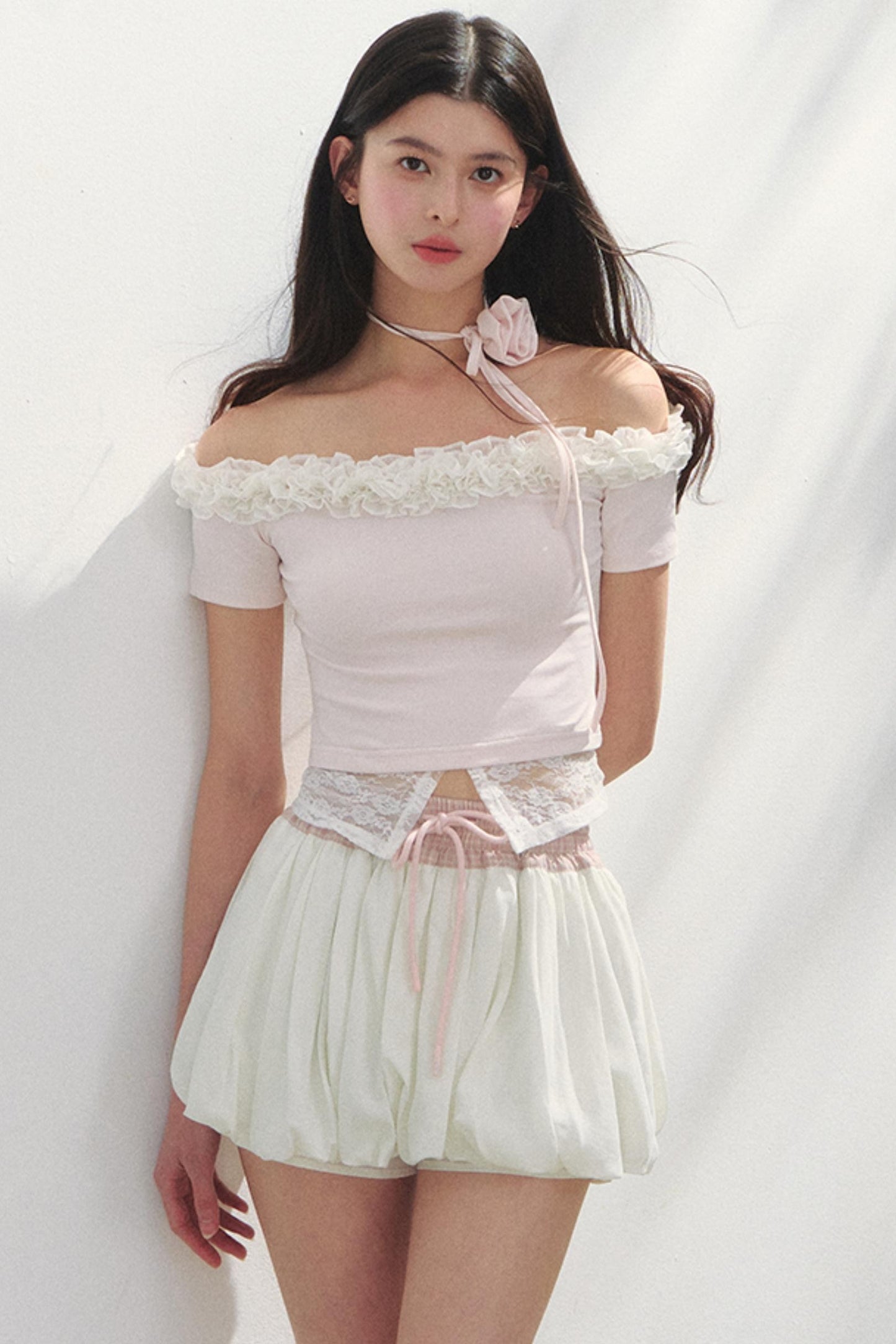 Lace Asymmetrical Top