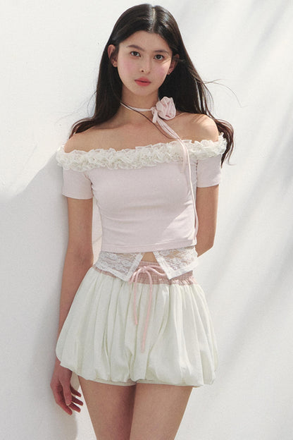 Lace Asymmetrical Top