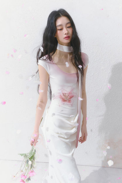 Elegance Tantalum Print Dress