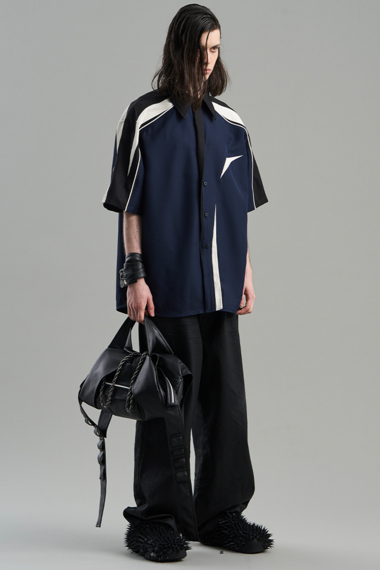 Asymmetric Color Shirt