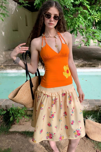 Sweet Floral Slim Camisole