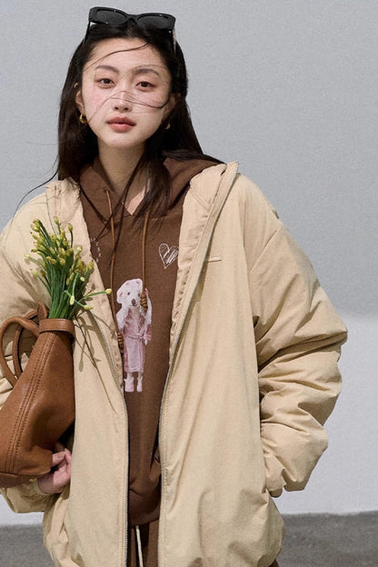 Old Money Leather Label Down Jacket