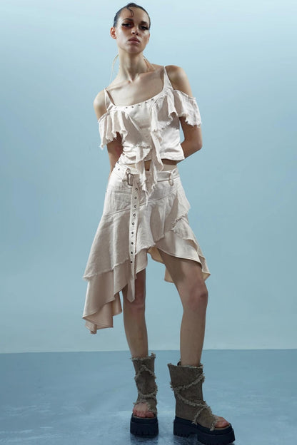 Spectacular Linen Skirt Set-Up