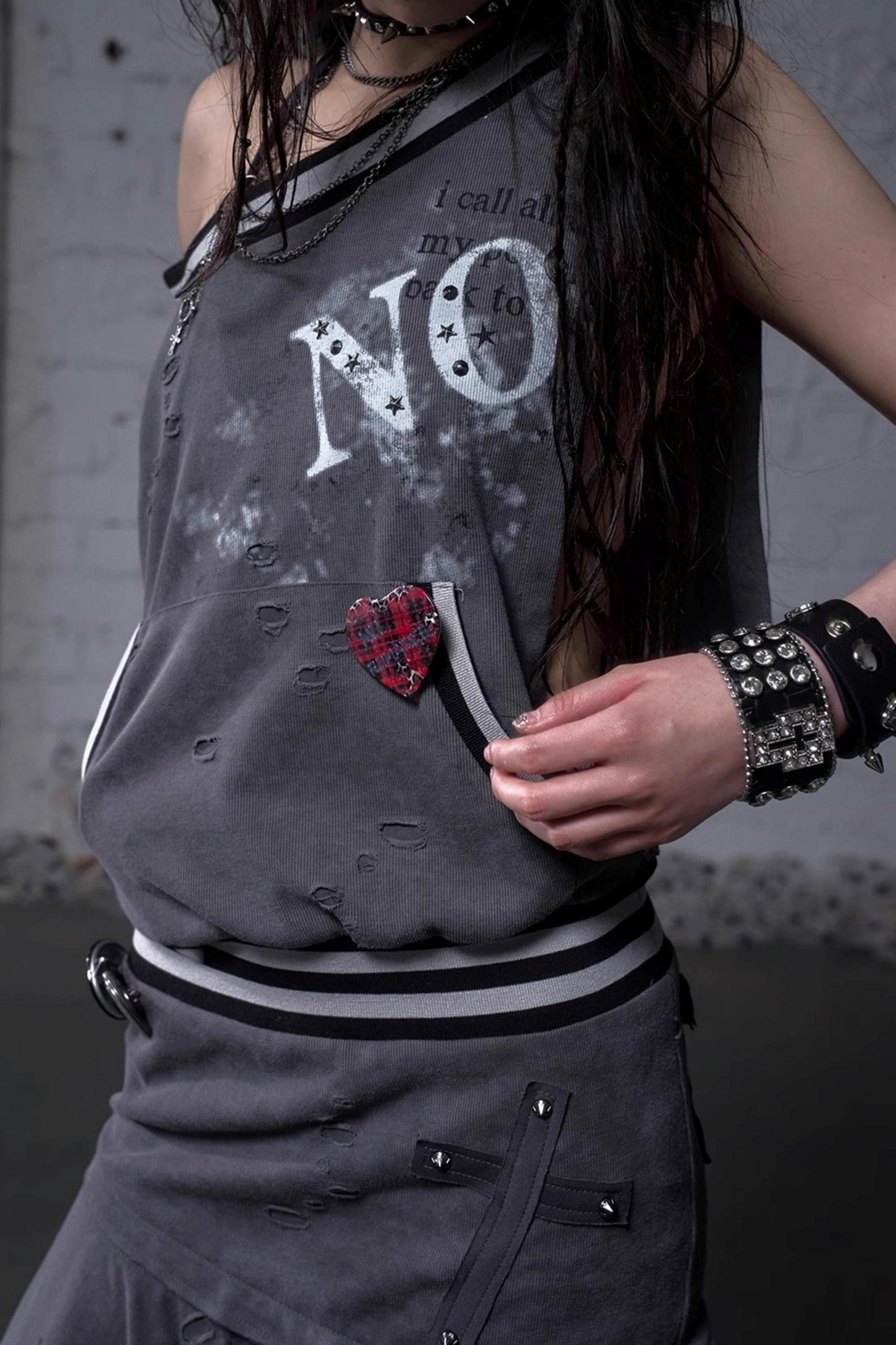 Detachable Hem Punk Corset Dress