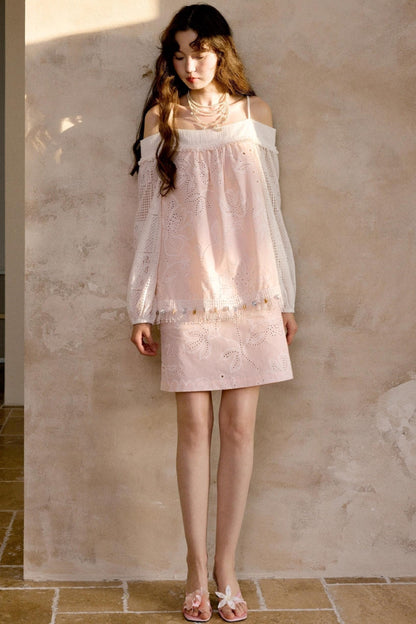 Original Pink Flower Suspender Top