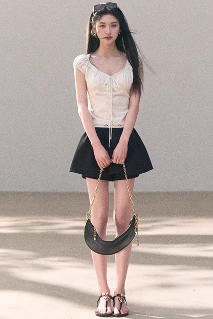 Embroidered Cotton Lace Top