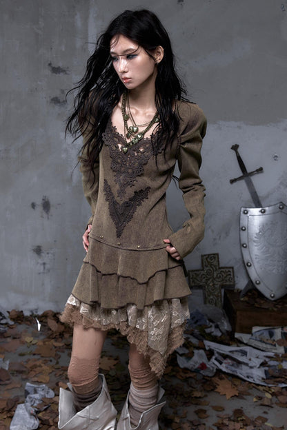 Palace Deep V-Neck Knitted Dress