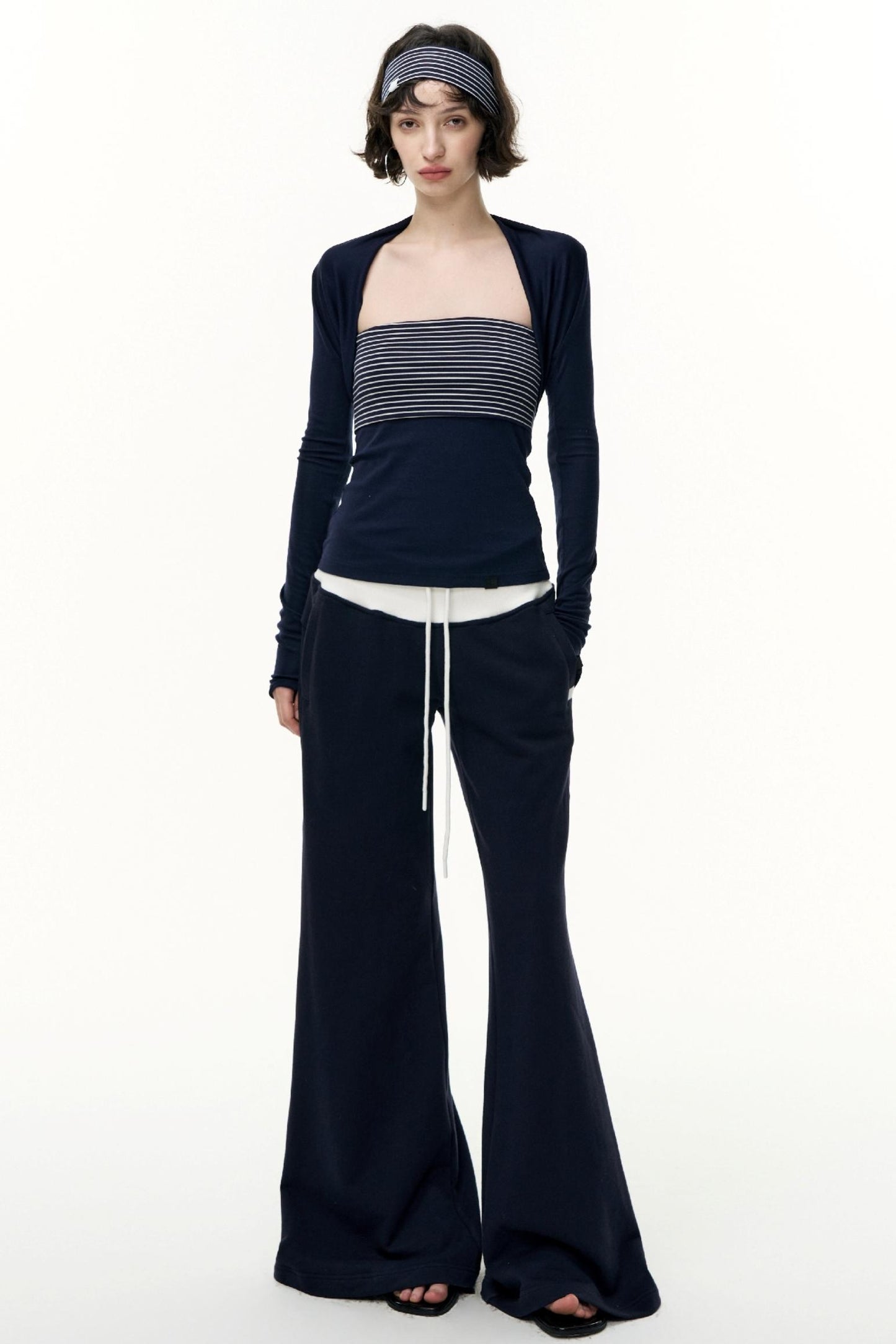 Virtual Striped Short Skirt Set-Up