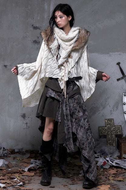 Millennium Vintage Knit Cape Jacket