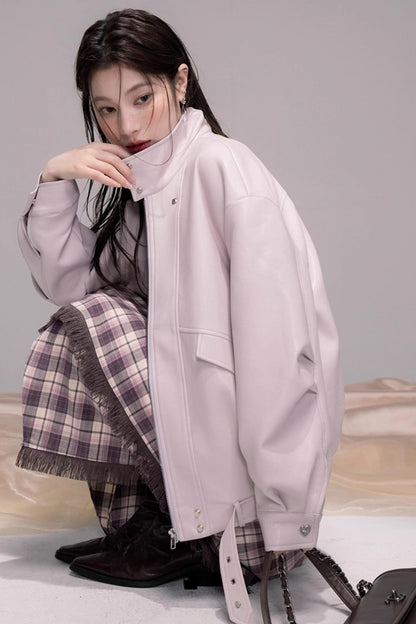 Rio Mist Purple Leather Jacket