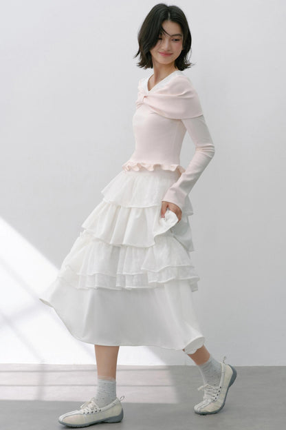 Vintage Flower Puffy Skirt