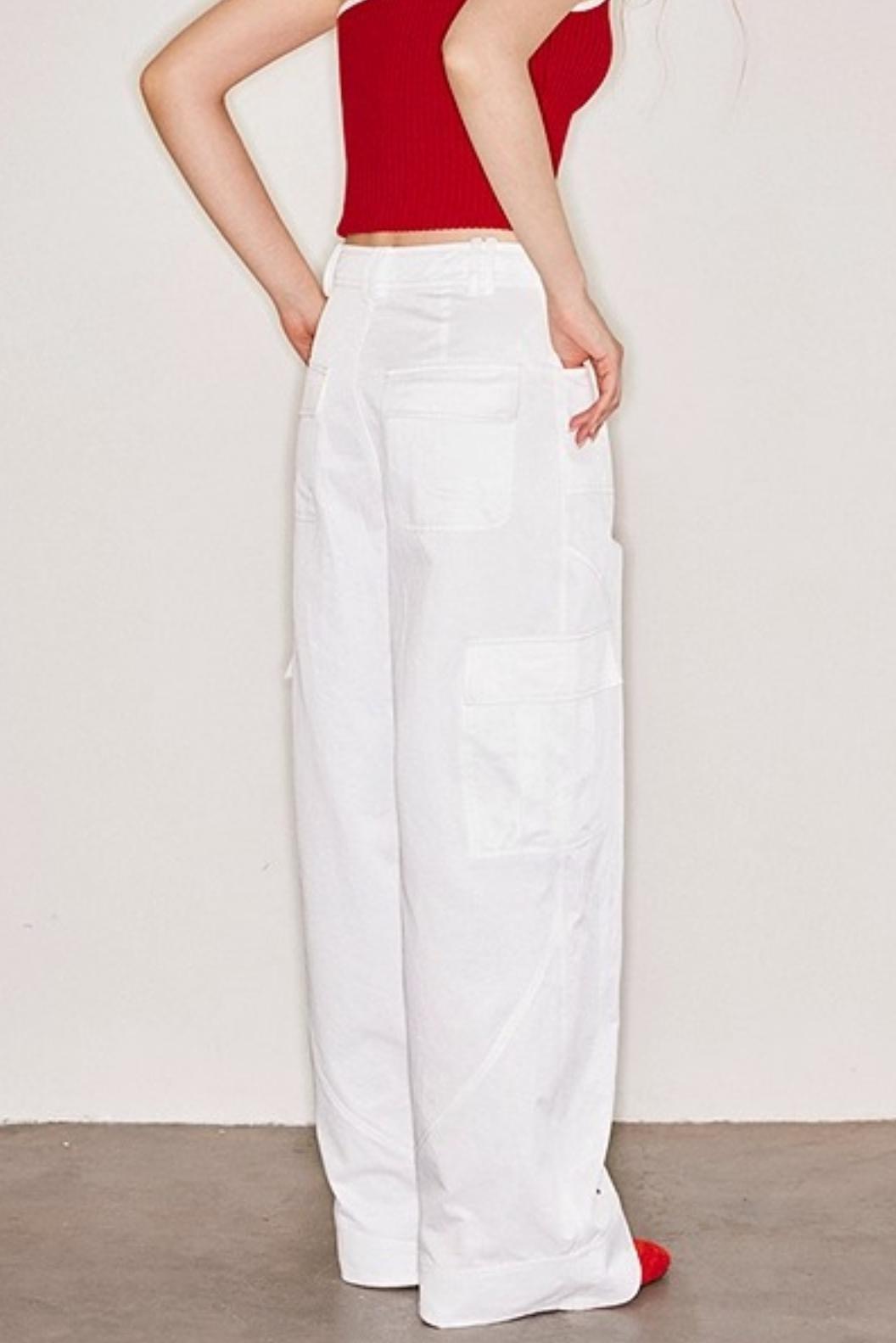 White Cargo Slacks