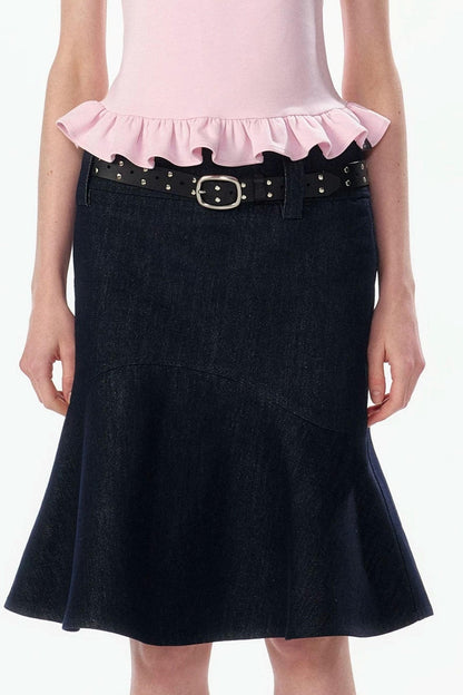 Wide-Waisted Fishtail Skirt