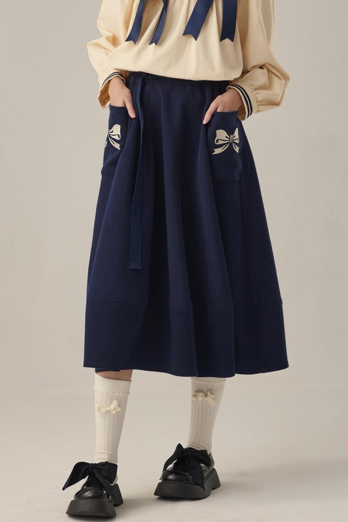 Elegant Floral Midi Skirt