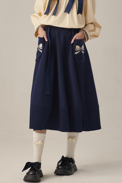 Elegant Floral Midi Skirt