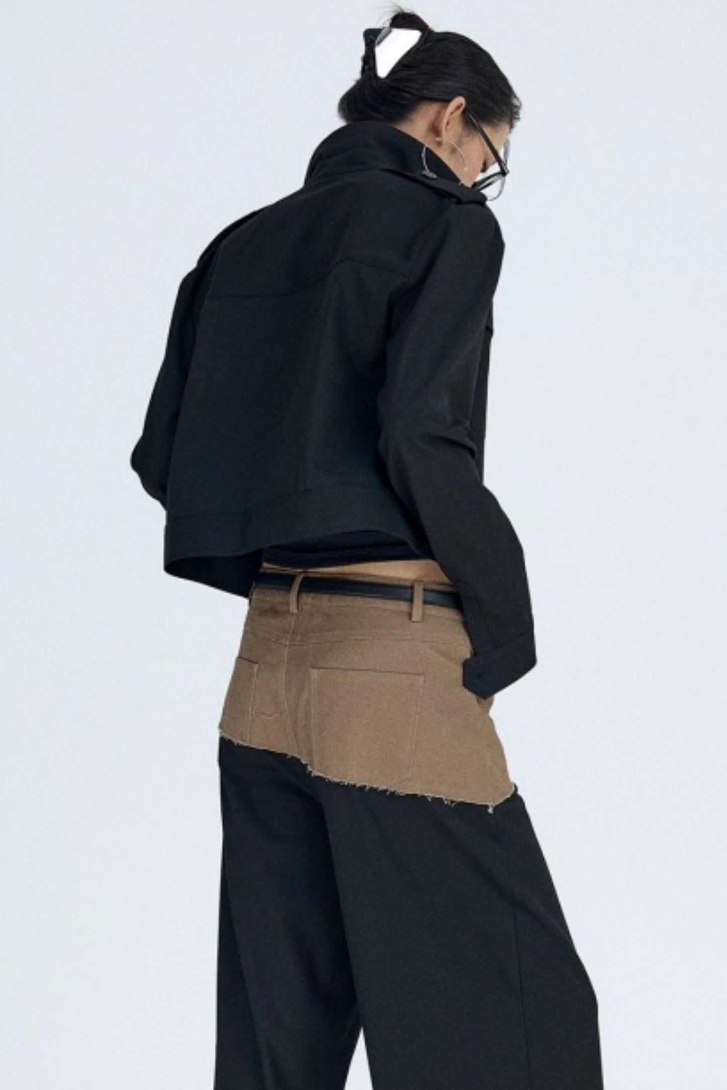 Black Fleece-Lined Workwear Jacket