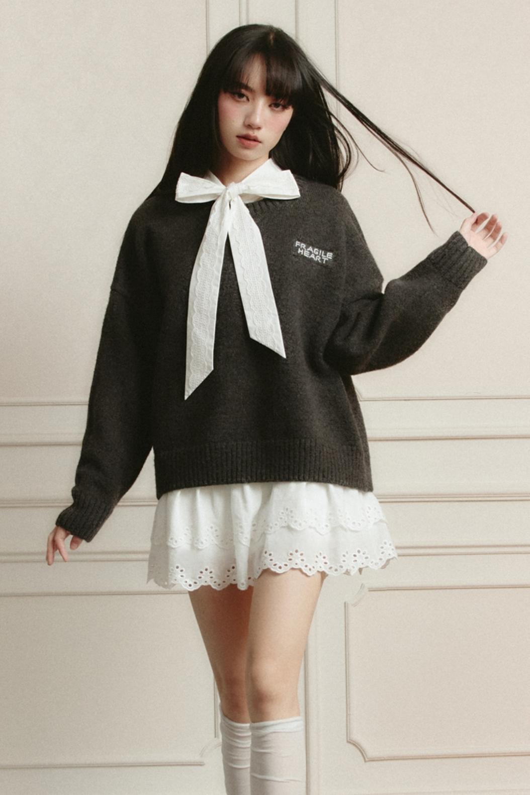 High School Korean Loose Sweater