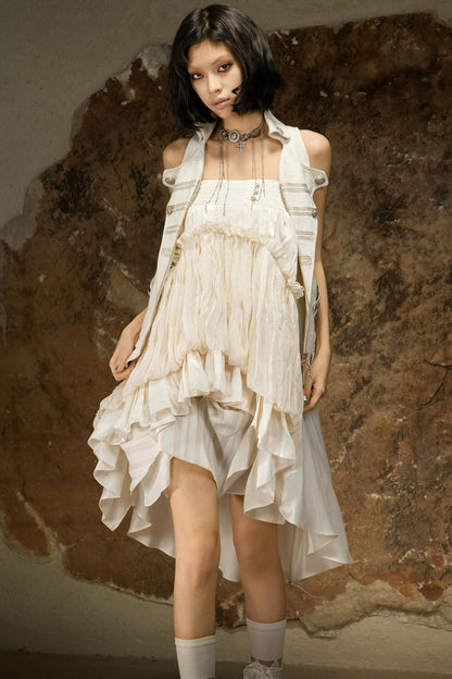 Asymmetrical Retro Tube Skirt