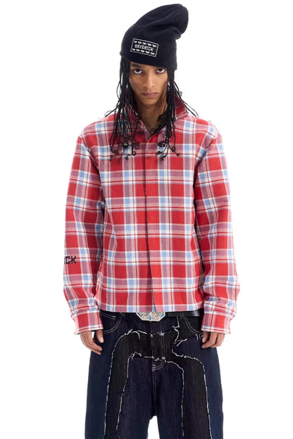 Reversible Plaid Shirt Jacket