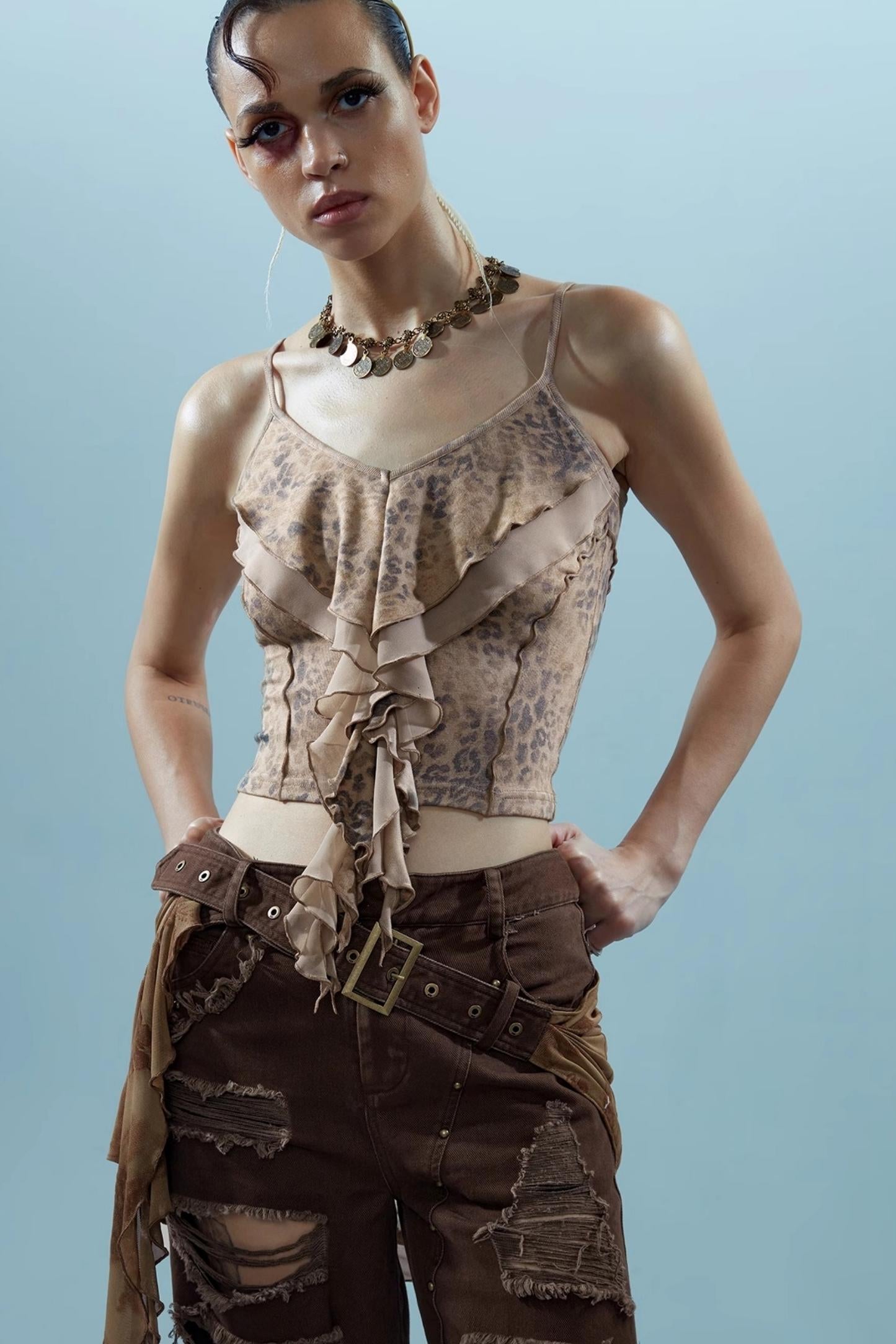 Ruffle Snake Camisole