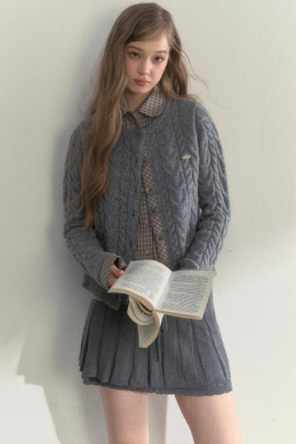 Fake Two Piece Woolen Knit Sweater