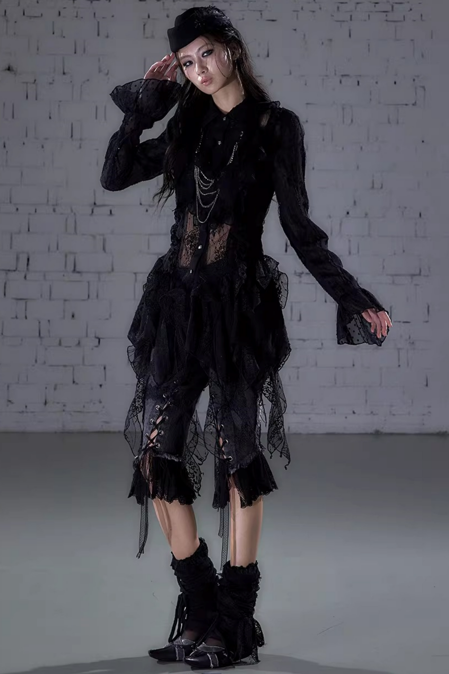 Romantic Lace Asymmetrical Dress