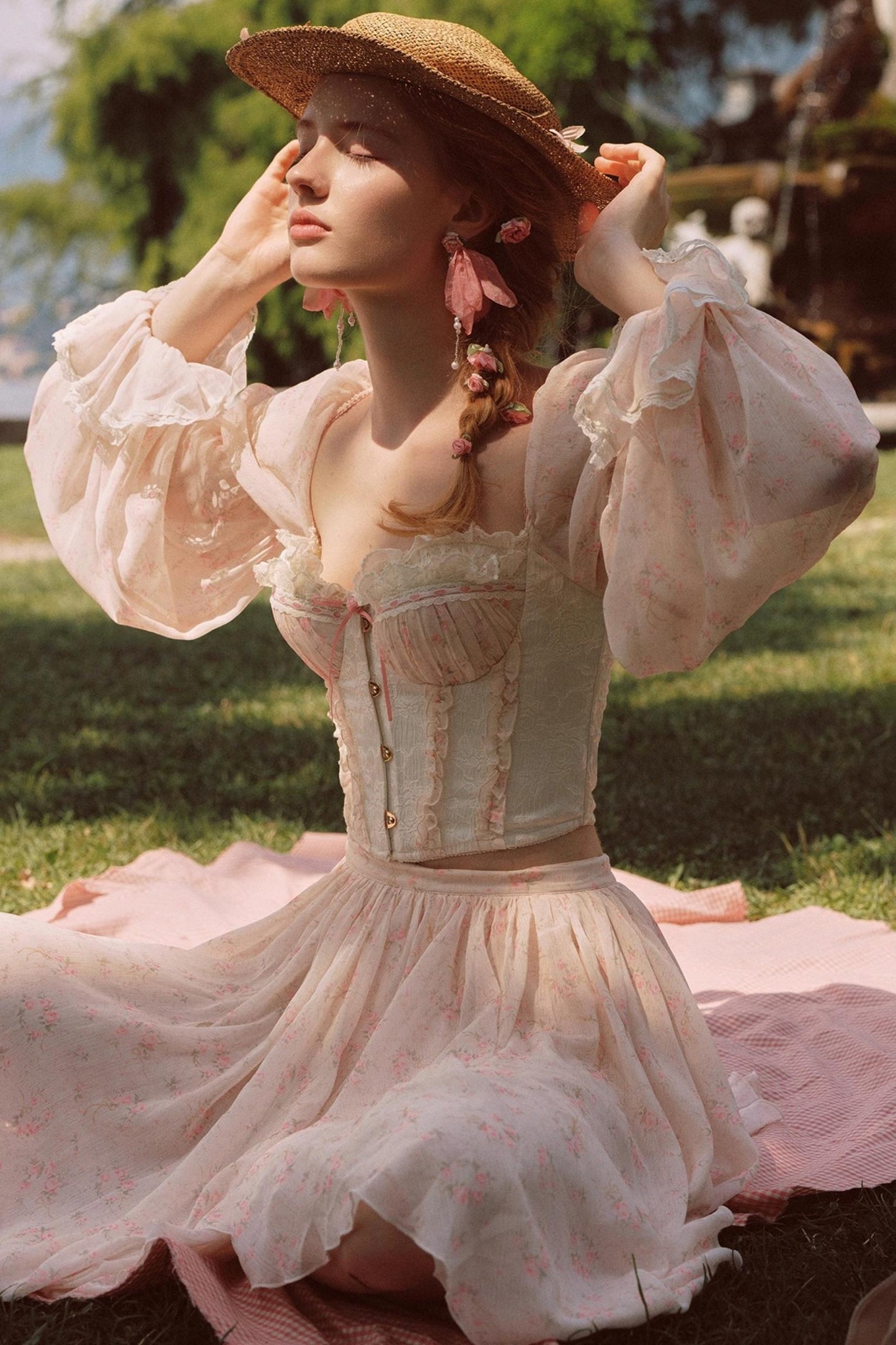 Custom Jacquard Corset Top