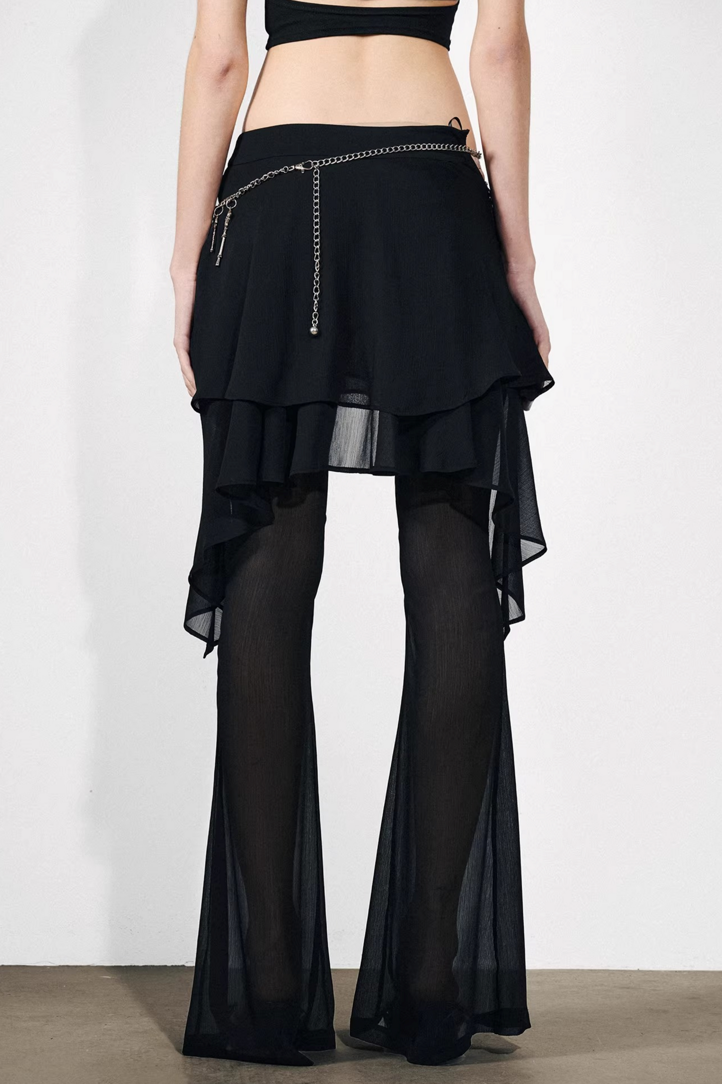 Chiffon-Rüschenrockhose