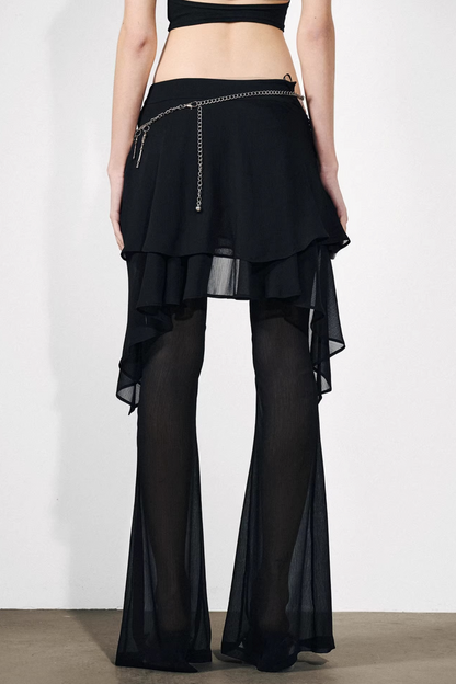 Chiffon-Rüschenrockhose