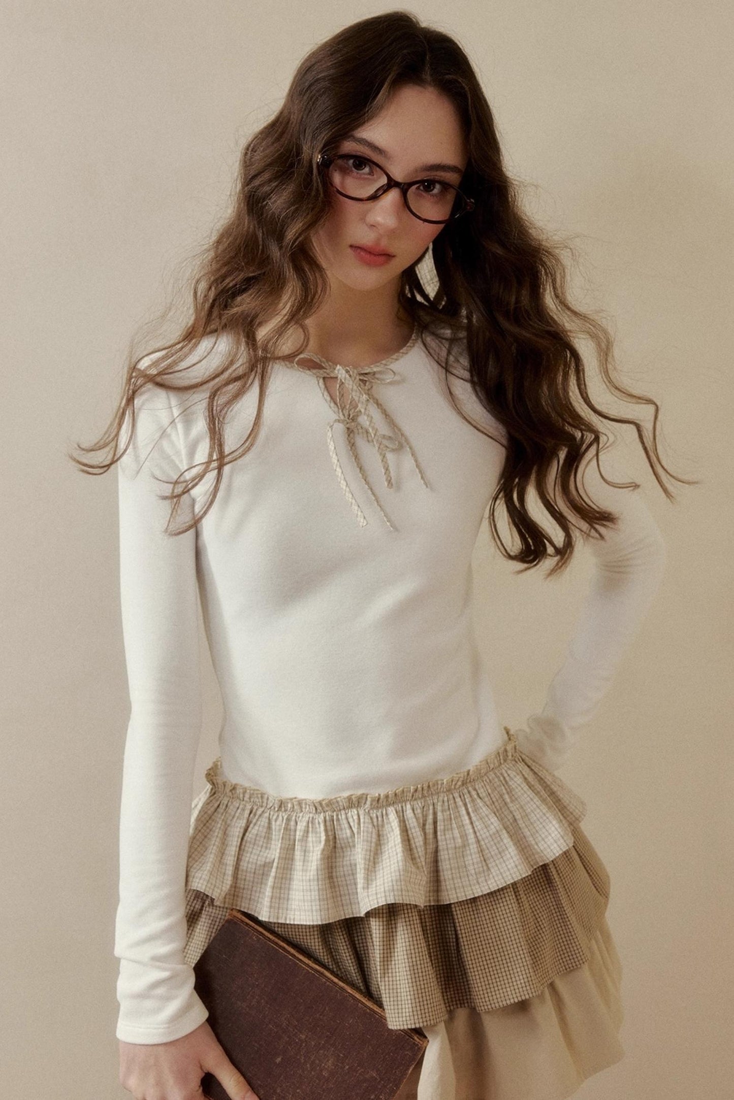 Retro Plaid Knit Tutu Skirt Dress