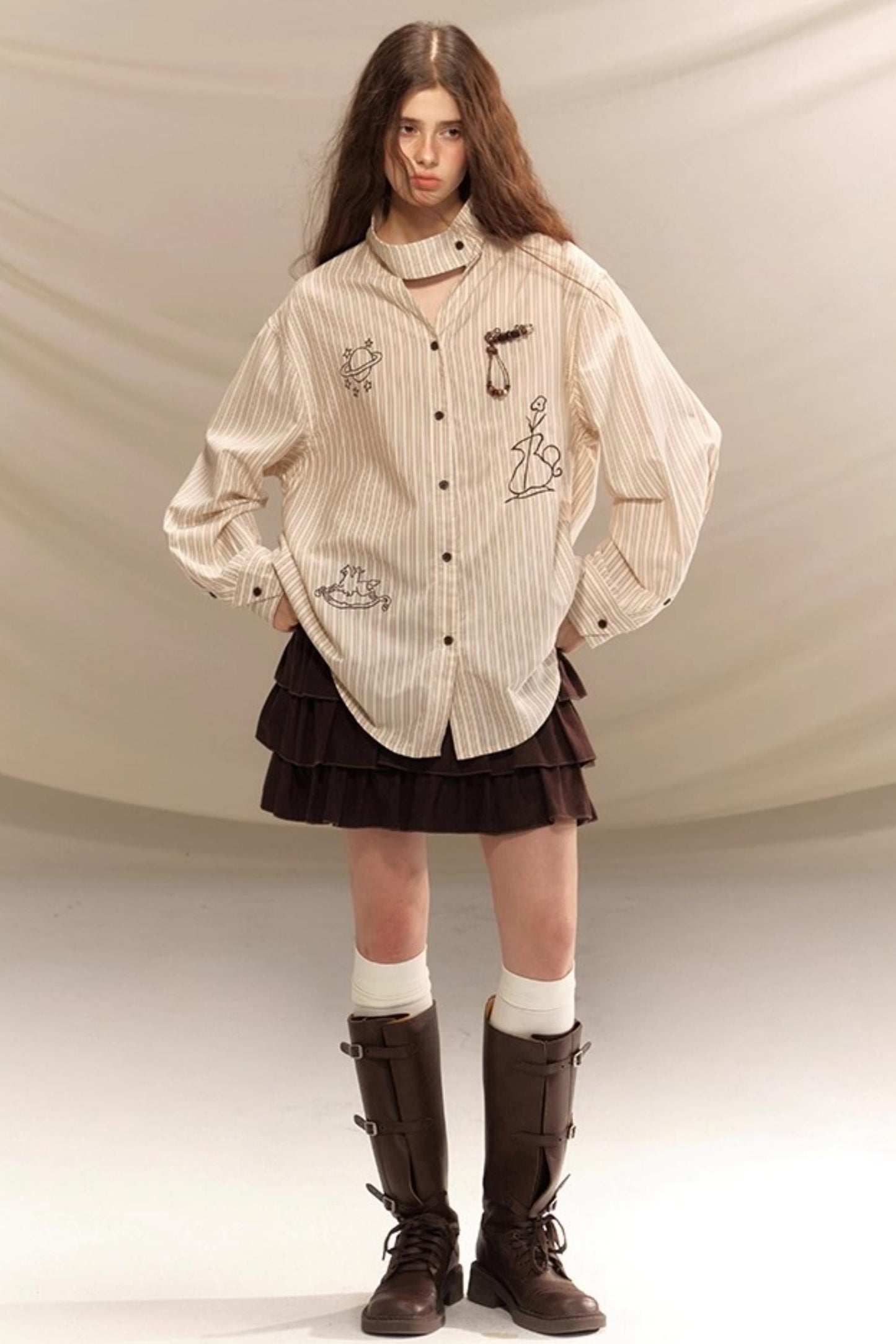 Winter Wool High-Waisted Skirt