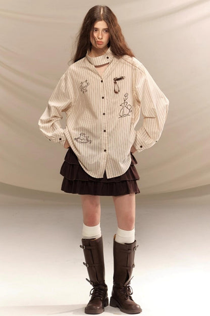 Winter Wool High-Waisted Skirt