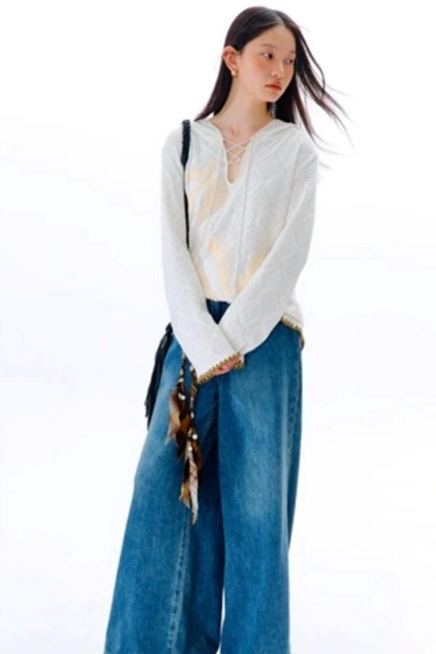 Wilderness Floral Knitted Long Sleeve T-shirt