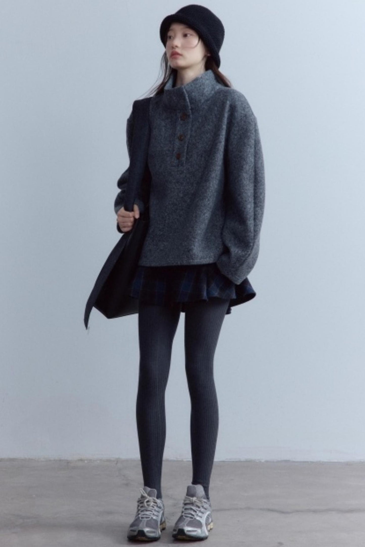 Scottish Plaid A-Hem Woolen Skirt