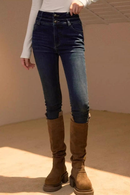 Vintage Fleece-Lined Slim-Fit Jeans